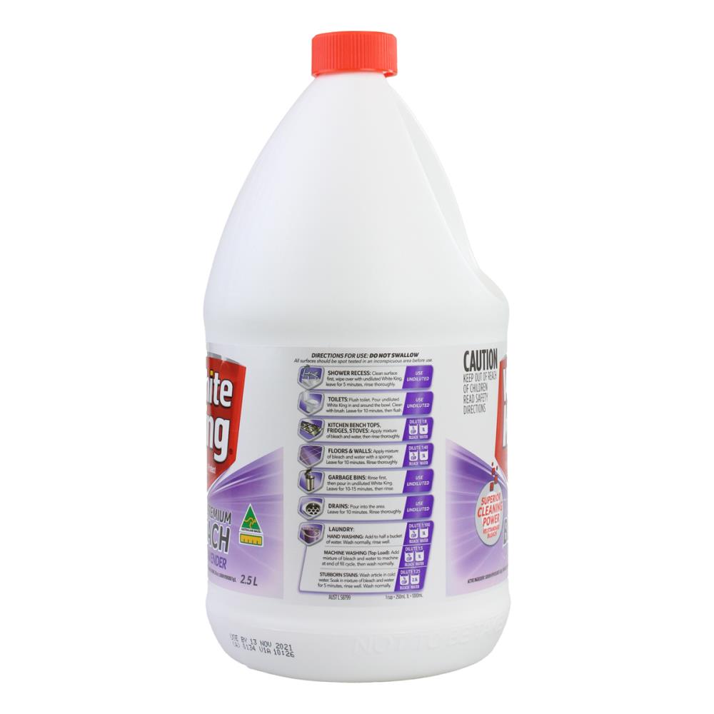WHITE KING PREMIUM BLEACH LAVENDER 2.5L (4x Pack)