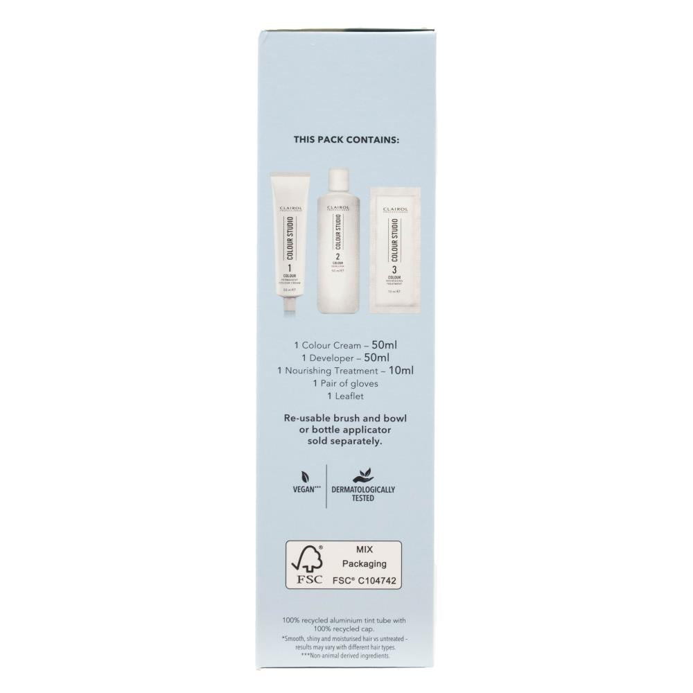 Clairol Professional Permanent Hair Cream Colour Studio 2/0 Midnight Black (3x Pack)