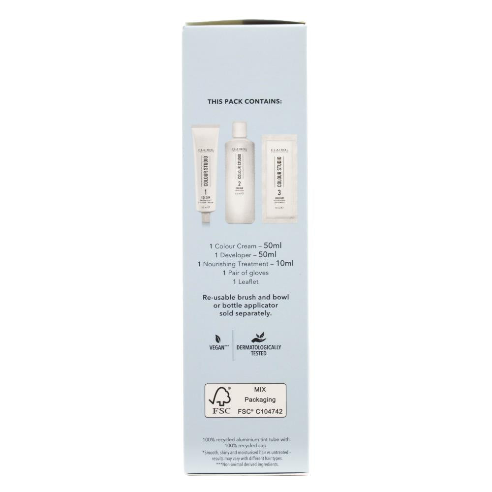 Clairol Professional Permanent Hair Cream Colour Studio 4/0 Dark Brownie (3x Pack)