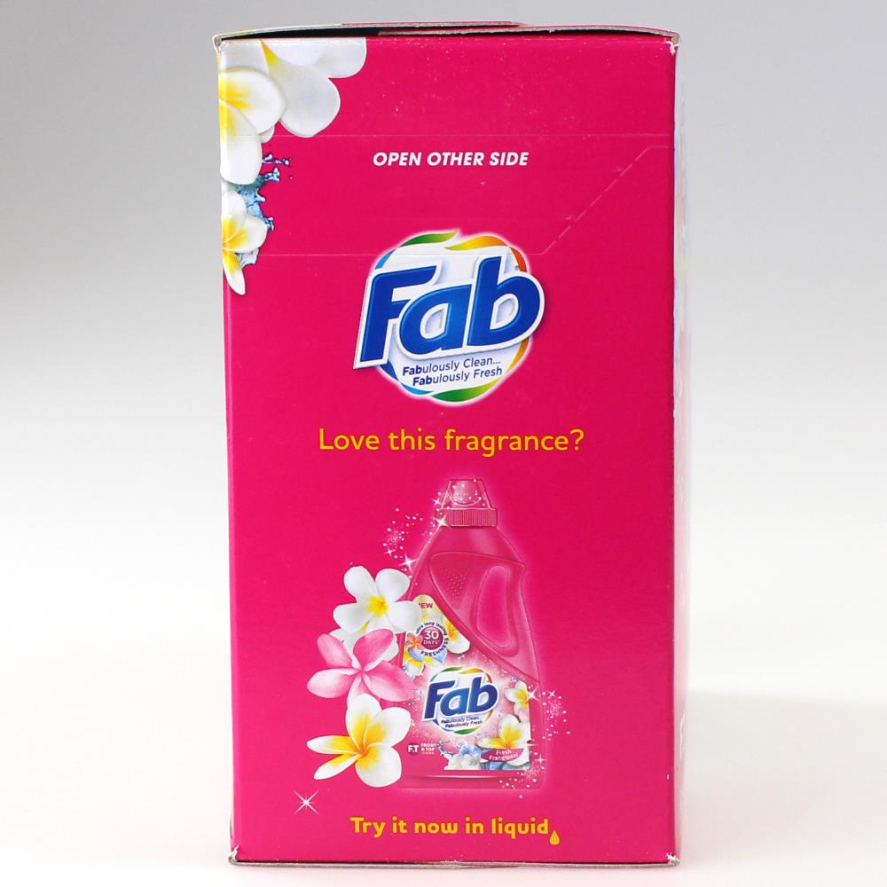Fab 1kg Laundry Powder Front & Top Loader Fresh Frangipani (12x Pack)