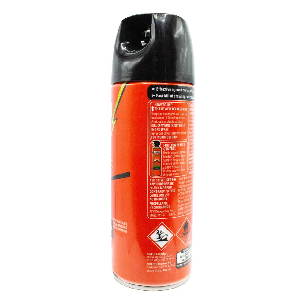 9x MORTEIN 250g CRAWLING INSECT KILLER KILLS IN 1 SPRAY ODOURLESS