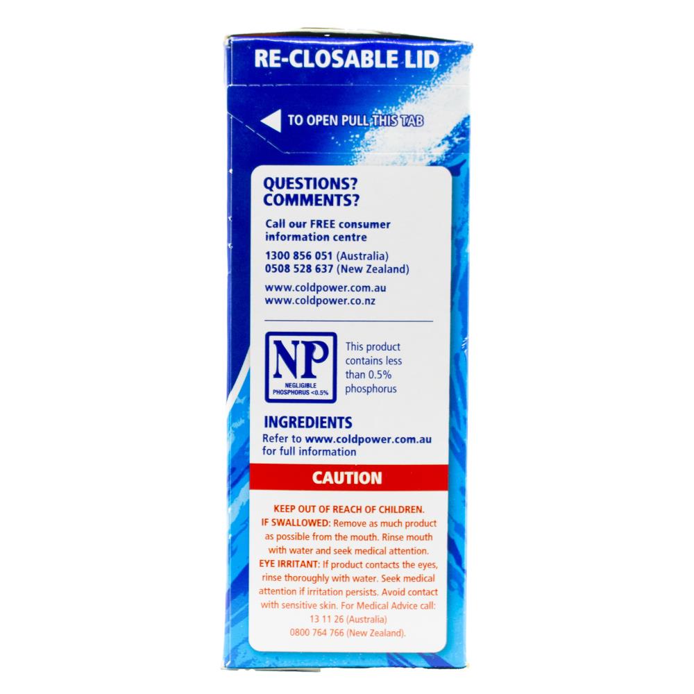 COLD POWER 2kg LAUNDRY POWDER ADVANCED CLEAN EFFECTIVE STAIN REMOVER (6x Pack)