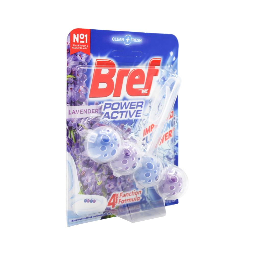 Bref Toilet Cleaner Cage Power Active 4 Function Formula Lavender Field 50g (6 Pack)