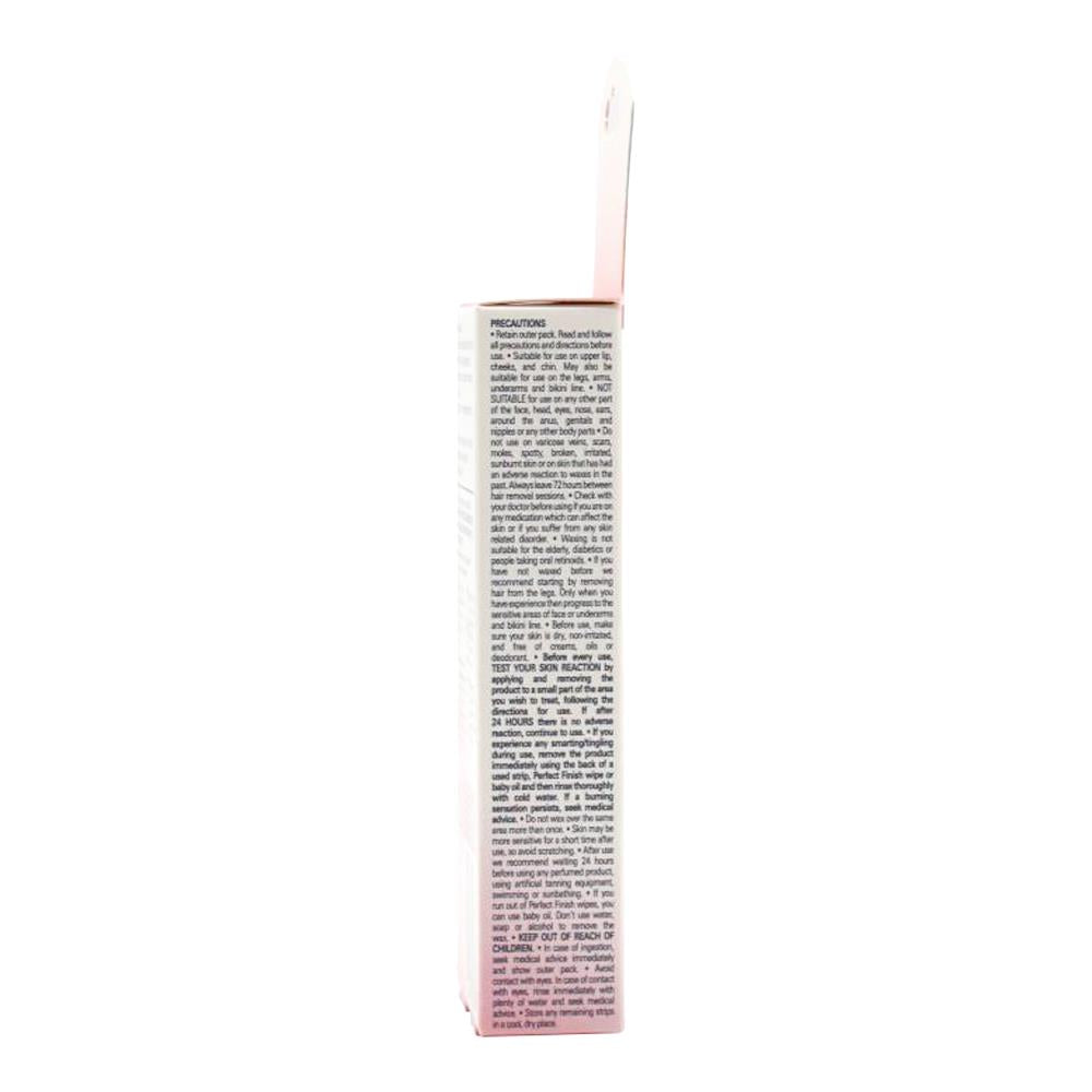 Veet Pk20 Easy- Gelwax Stirps Face Precision For Sensitive Skin Almond Oil And Vitamin E Fragrance + 4 Perfect Finish Wipes (12x Pack)