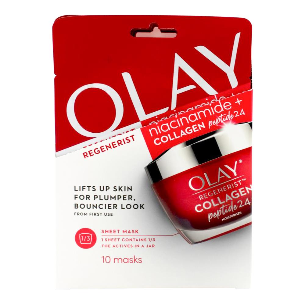 Olay Regenerist Sheet Maskniacinamide + Collagen Peptide 24 (10x Pack)