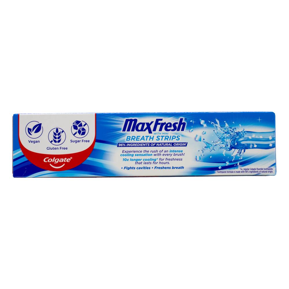 Colgate 200g Toothpaste Max Fresh With Mini Breath Strips Cool Mint (12x Pack)