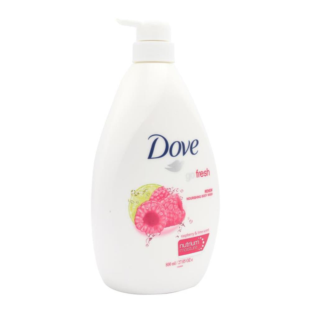 Dove Body Wash Go Fresh Raspberry & Lime Scent 800ml (3x Pack)