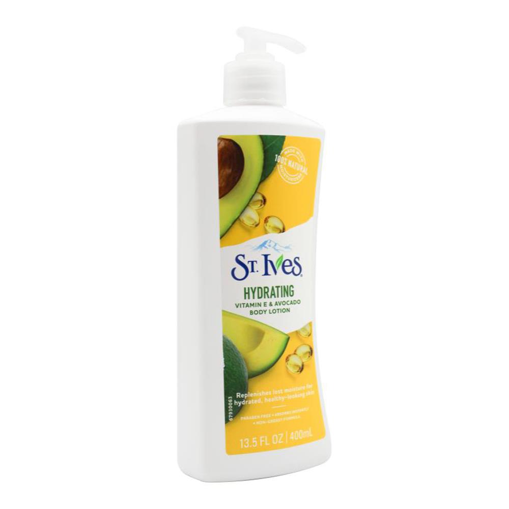 St Ives Body Lotion Hydrating Vitamin E & Avocado 400ml (12 Pack)