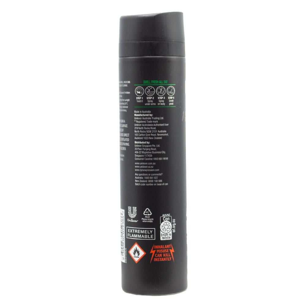 LYNX 161g / 250mL DEODORANT BODY SPRAY 48H FRESHNESS XXL AFRICA (6 x Pack)