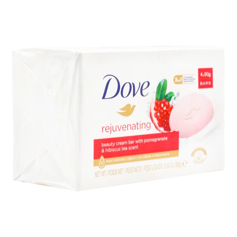Dove 90g Soap Bar Rejuvenating Pomegranate And Hibiscus Tea Scent 12 x 4Pk (48 Pack)