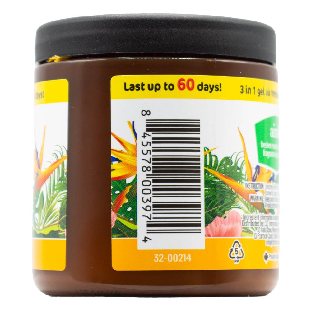 Airall 226g Air Freshener Solid 3 In 1 Odour Eliminator Infused With Essential Oils Tropical (12x Pack)