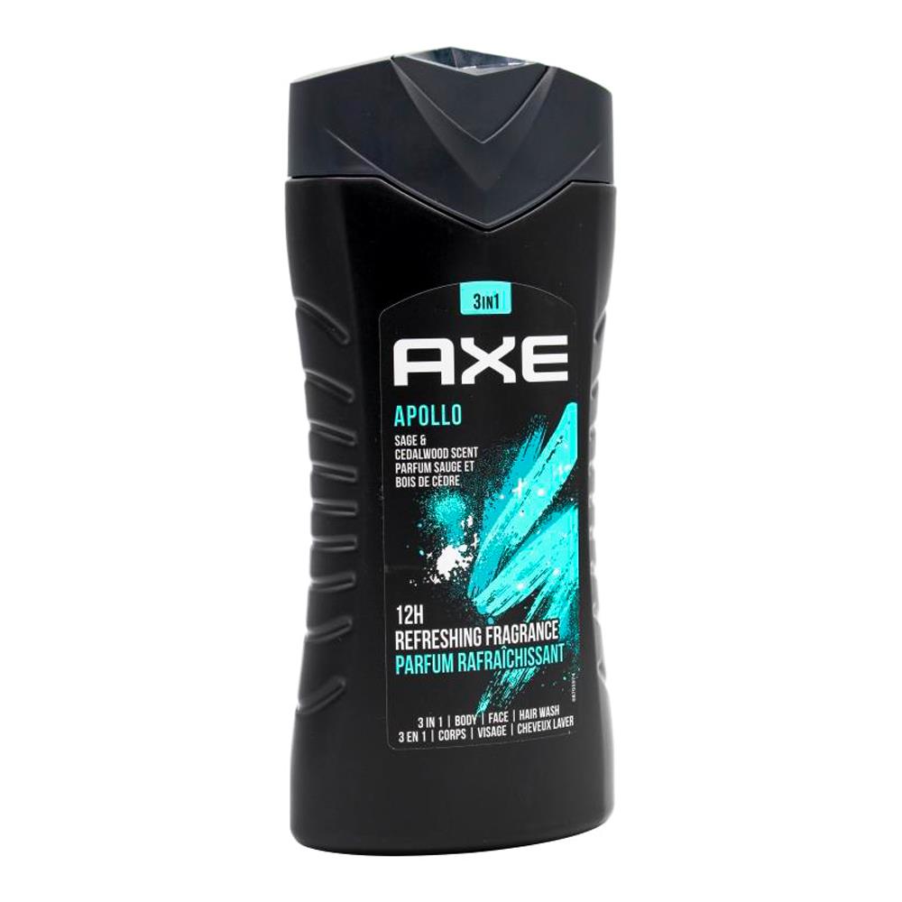 Axe 3in1 Body + Face + Hair Wash Apollo 250ml (6x Pack)
