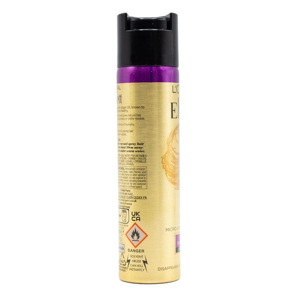 LOREAL 55g / 75ml HAIRSPRAY FOR DAMAGED HAIR STRONG HOLD (6x Pack)