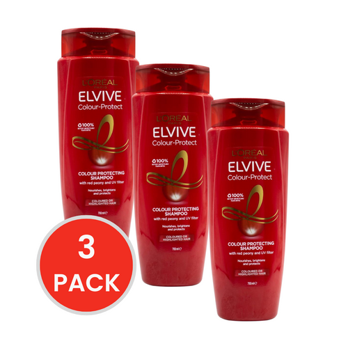 LOREAL 700mL SHAMPOO COLOUR PROTECT COLOURED OR HIGHLIGHTED HAIR (3x Pack)