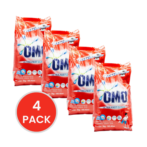 OMO 3Kg DETERGENT ULTRA FAST CLEAN NEW FRAGRANCE (4x Pack)