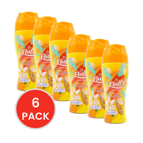 FLUFFY 250g IN WASH SCENT BOOSTER GOOD VIBES (6x Pack)
