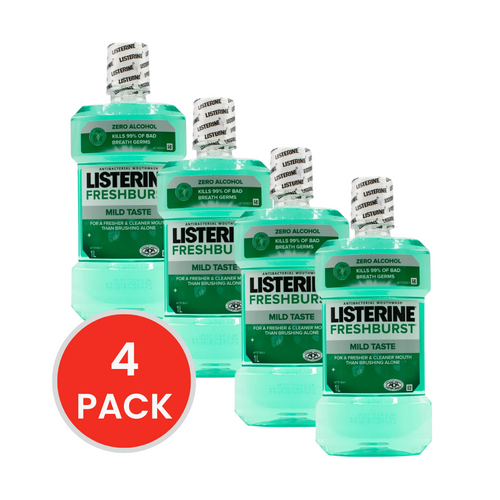 LISTERINE 1L MOUTHWASH FRESHBURST MILD TASTE (4x Pack)