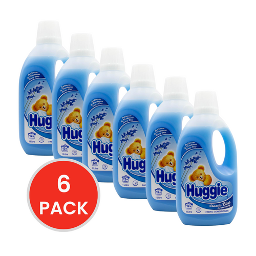 HUGGIE 1l FABRIC CONDITIONER CLASSIC BLUE (6x Pack)