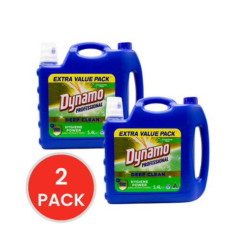 DYNAMO 5.4l PROFESSIONAL DEEP CLEAN HYGIENE POWER SUPERIOR STAIN REMOVER EUCALYPTUS FRESH (2x Pack)