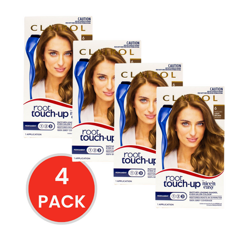 Clairol Root Touch Up Permanent 6 Light Brown (4x Pack)