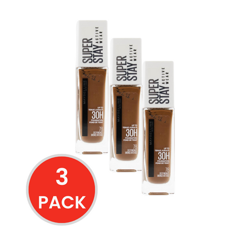 Maybelline Super Stay Foundation 78 Deep Bronze (3x Pack)