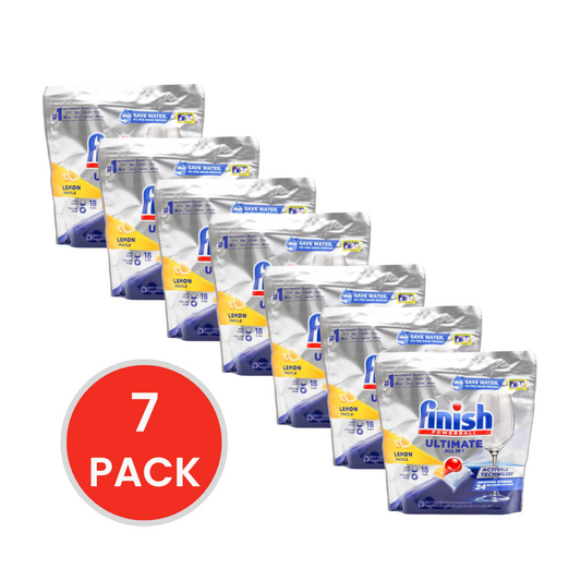 Finish All in 1 Lemon Sparkle Dishwashing Tablets PK18 (126 Tablets)