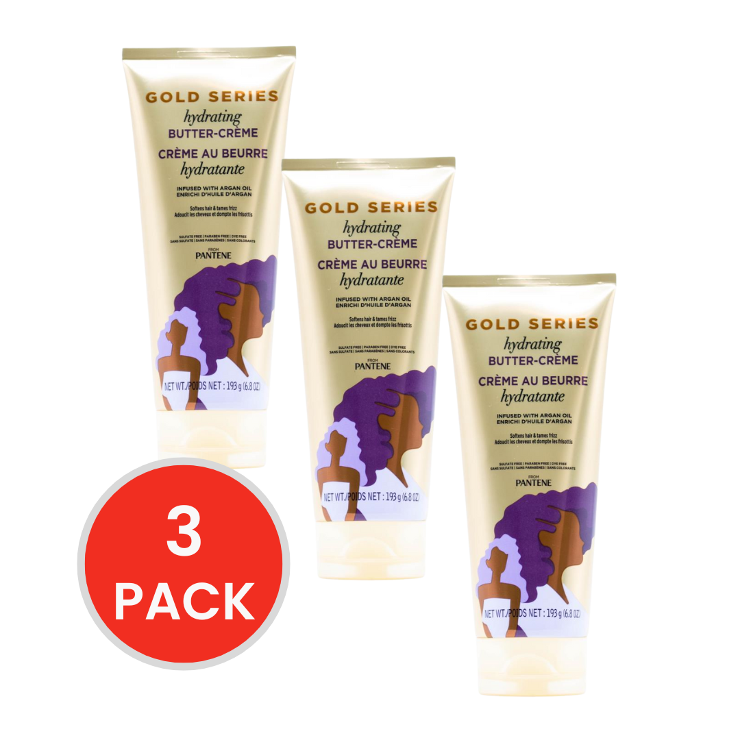 Pantene Gold Series Butter Crème Hydrating Argan Infused 193g (3 Pack)