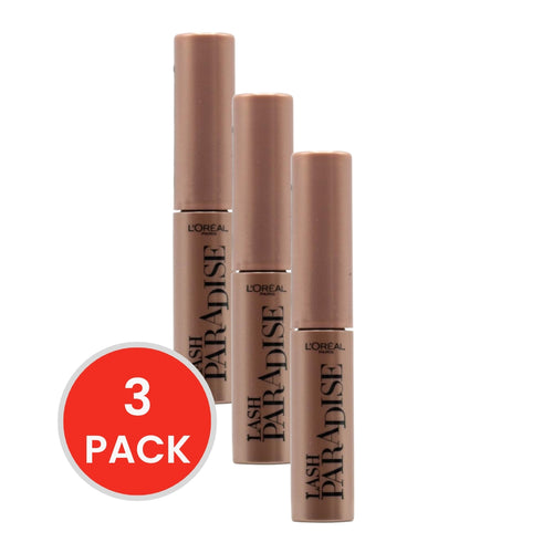 LOREAL 4.9mL MASCARA LASH PARADISE NOIR BLACK (3 XPack)