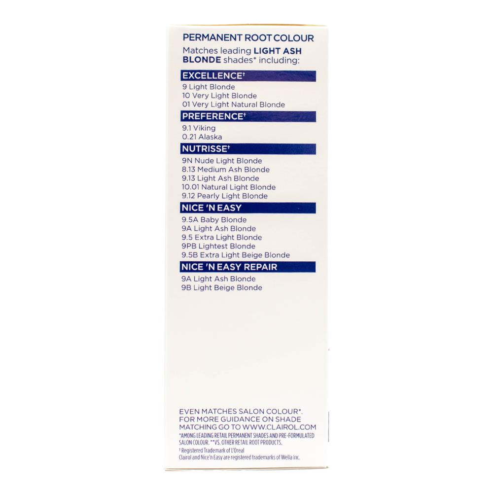 Clairol Root Touch-up Permanent Creme Hair Colour 9a Light Ash Blonde (4x Pack)