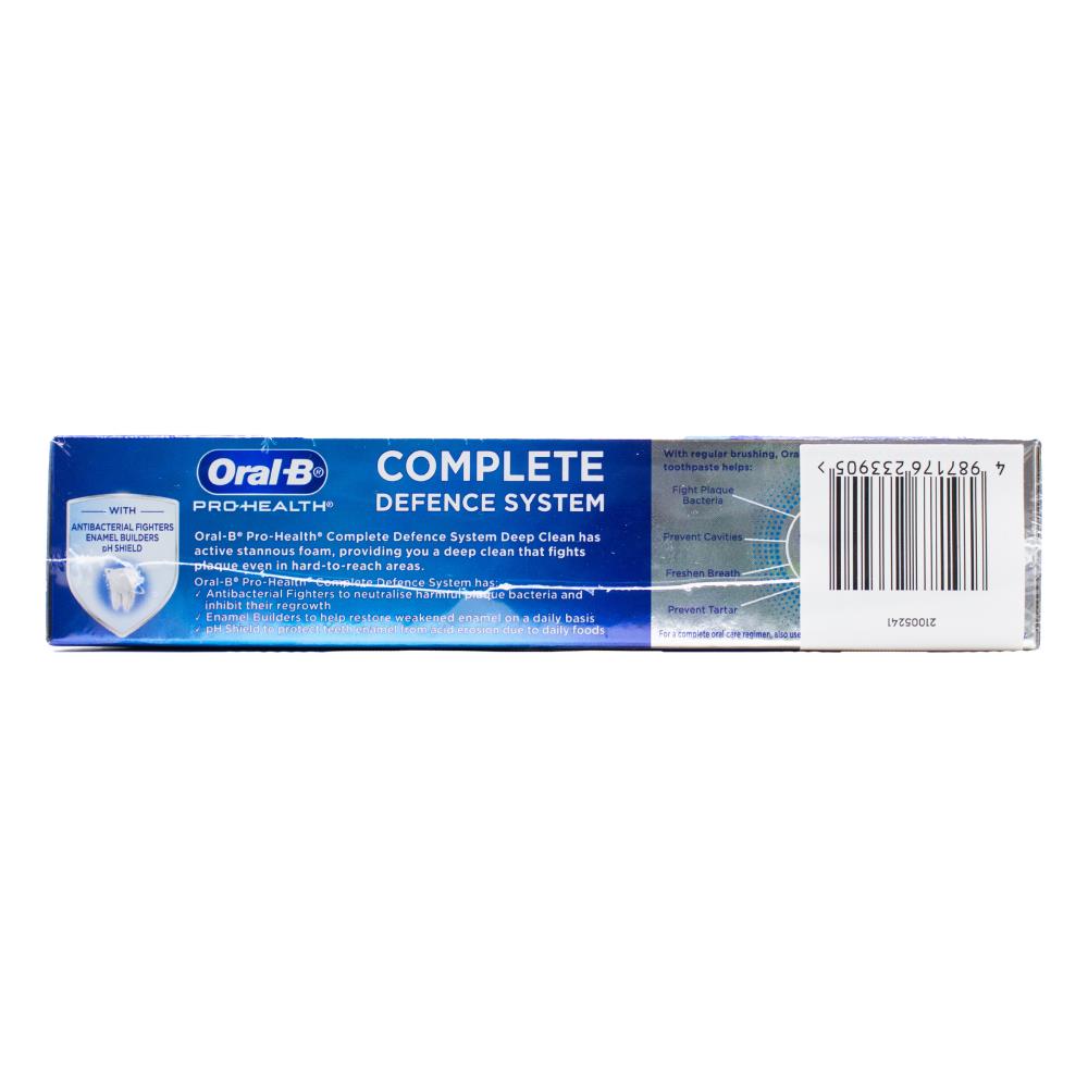 Oral B Pk2 X 110g Toothpaste Pro Health Complete Defence System Deep Clean Mint (6x Pack)