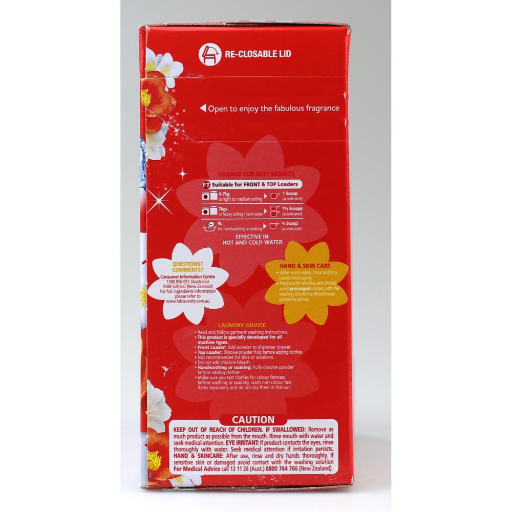 Fab Laundry Powder Fresh Blossoms Front + Top Loader 1kg (12 Pack)