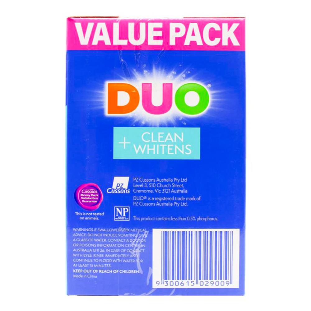 DUO 5kg VALUE PACK FRONT AND TOP LOADER CLEANS & WHITENS COASTAL FRESH