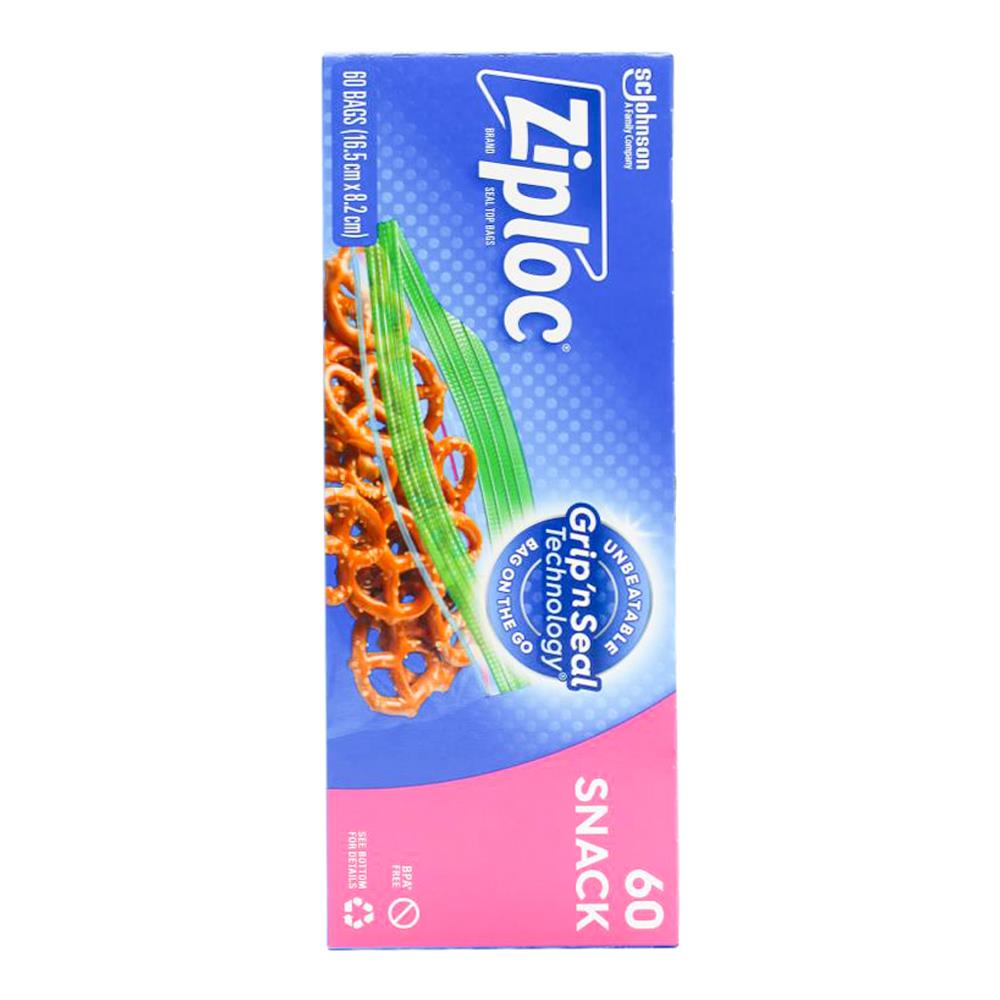 ZIPLOC PK60 SNACK BAGS (6x Pack)