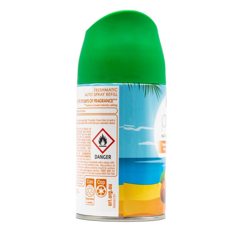 Air Wick 159g Freshmatic Refill Pure Natural Wonders Natural Wonders Tropical Great Barrier Reef Fruity Blend And Lush Greens (6x Pack)