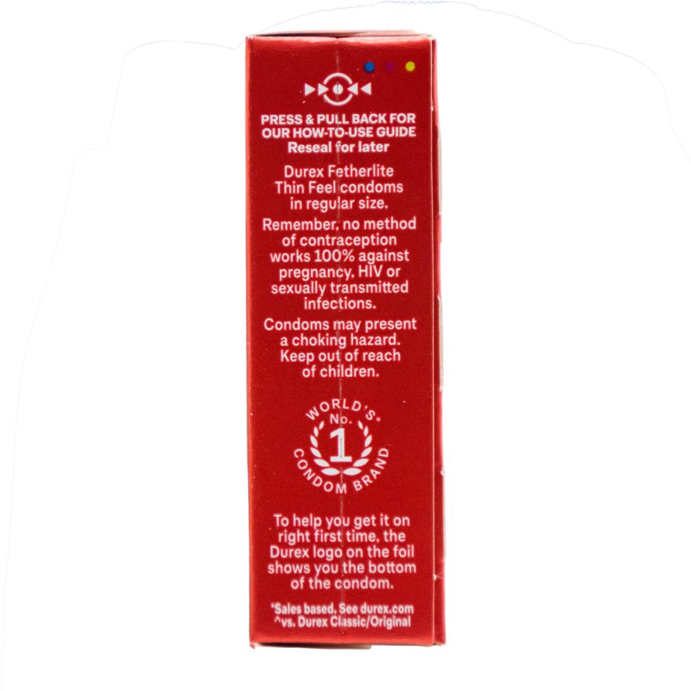 Durex 3 pk Condoms Fetherlite Thin Feel Regular Fit (6 Pack)