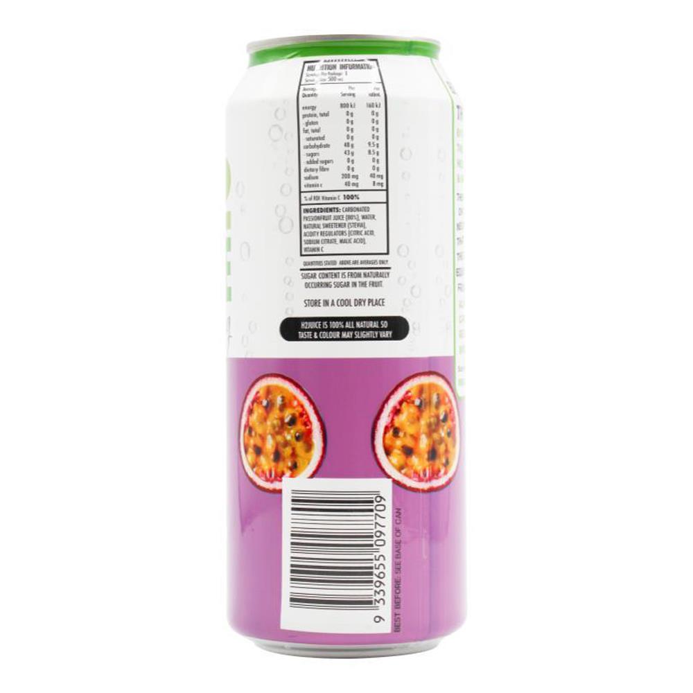H2 Juice 500ml Sparkling Passionfruit 500ml Can (12x Pack)