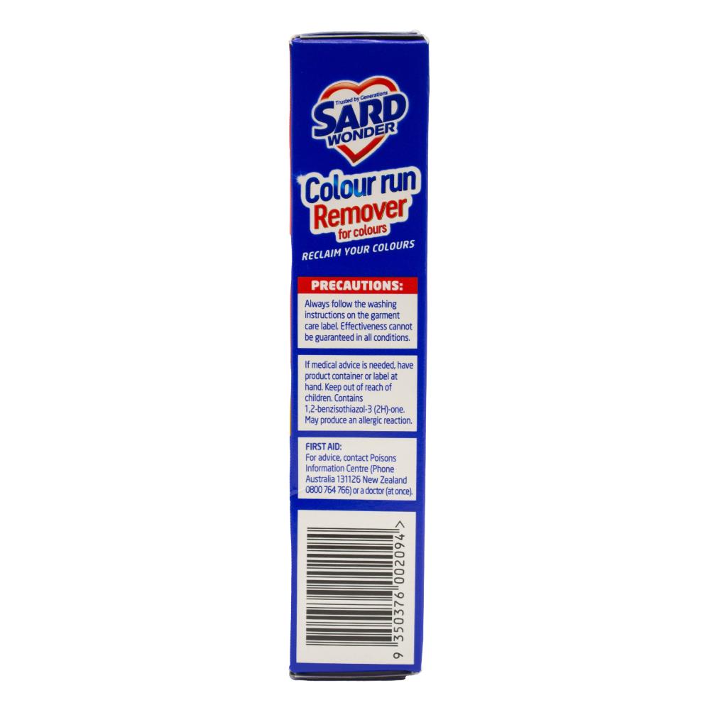 SARD WONDER PK2 X 75ml COLOUR RUN REMOVER FOR COLOURS (6x Pack)