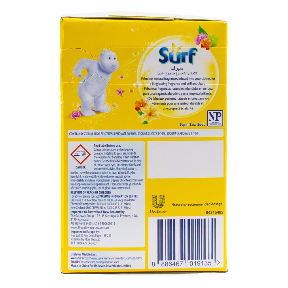 Surf 1kg Laundry Detergent Powder Sun Fresh (10x Pack)