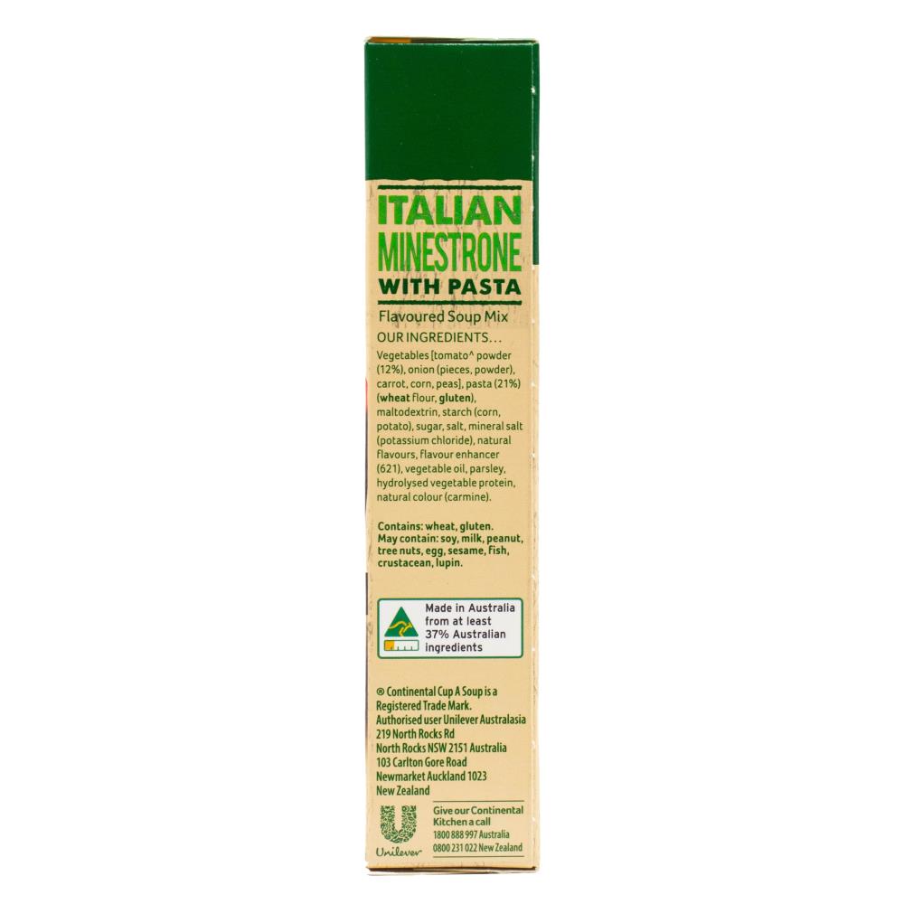 Continental 75g Cup A Soup Classic Serves 2 Italian Minestrone With Pasta (7x Pack)