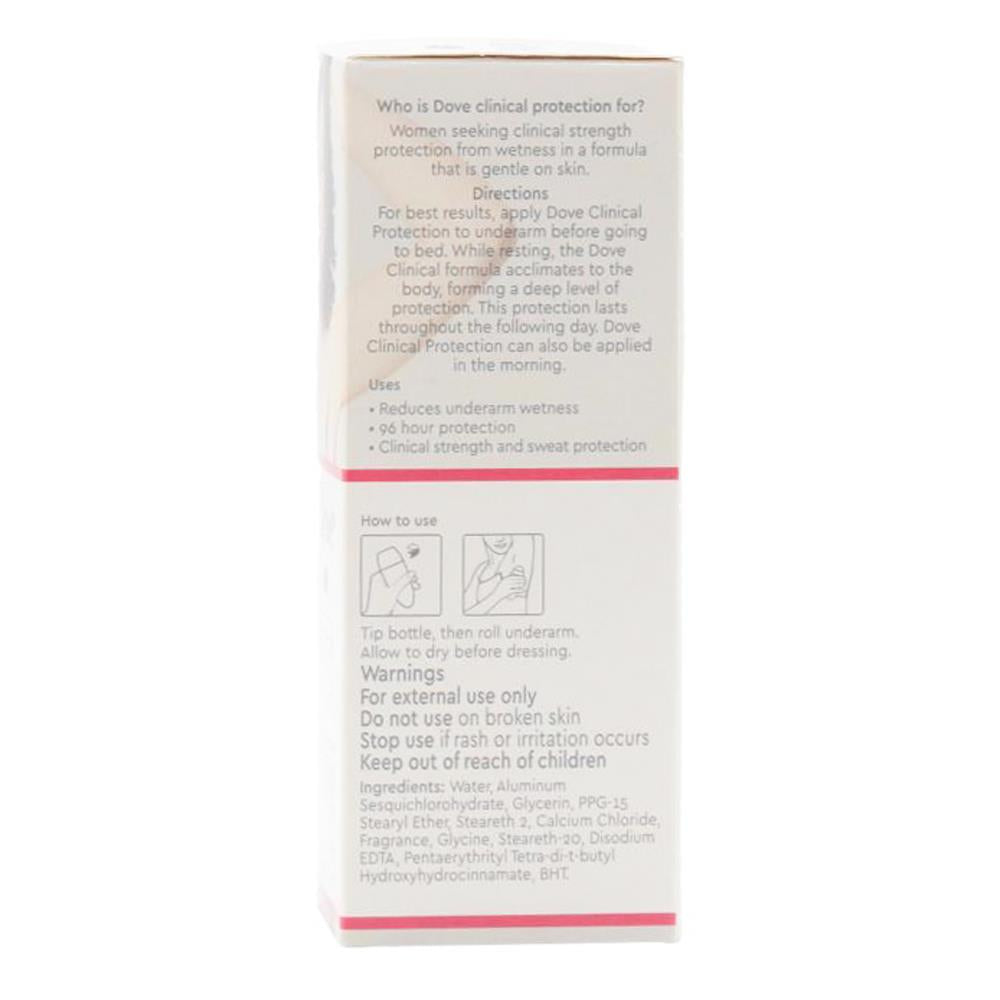 DOVE 50ml ROLL ON DEODORANT CLINICAL PROTECTION POMEGRANATE (6 x Pack)