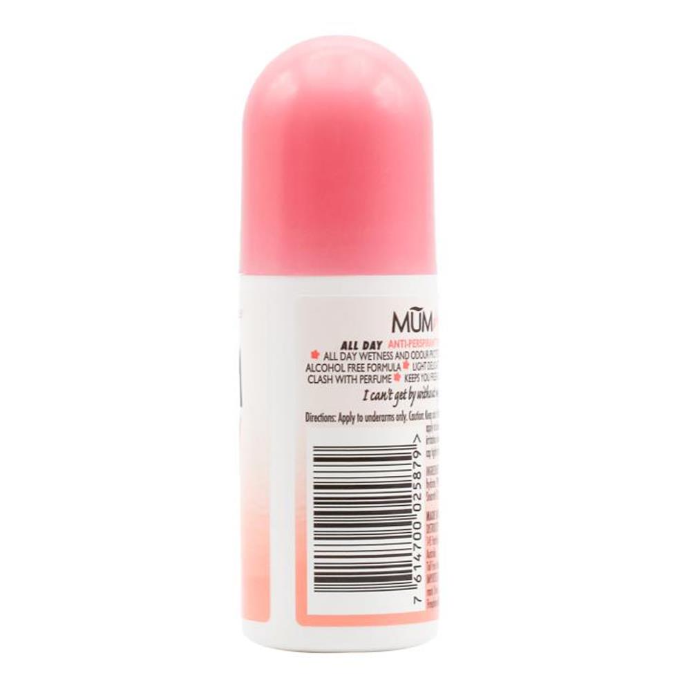 MUM 50ml COOL PINK ROLL ON ANTI-PERSPIRANT DEODORANT (6x Pack)