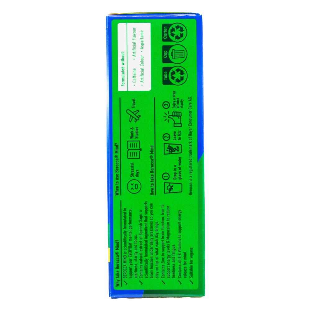 BEROCCA PK20 EFFERVESCENT TABLETS MIND CITRUS FLAVOUR (6x Pack)