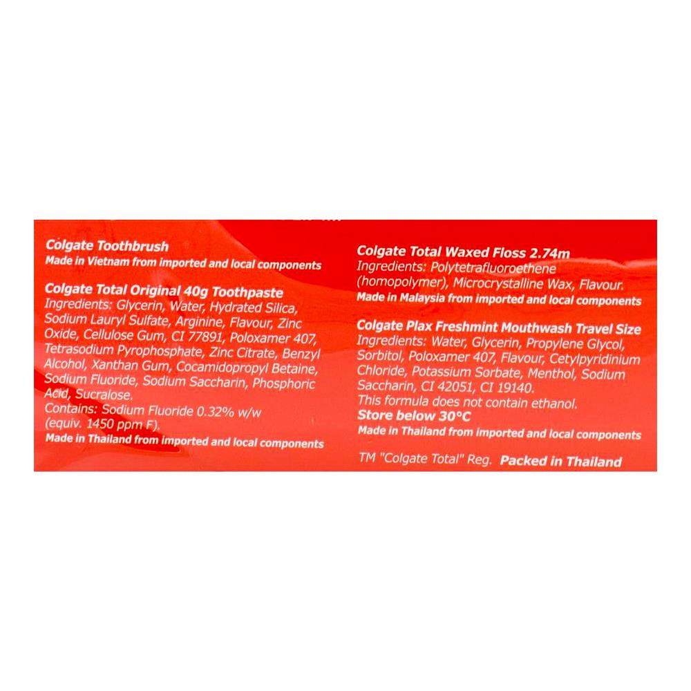 Colgate Oral Care Travel Pack 4pcs (6x Pack)