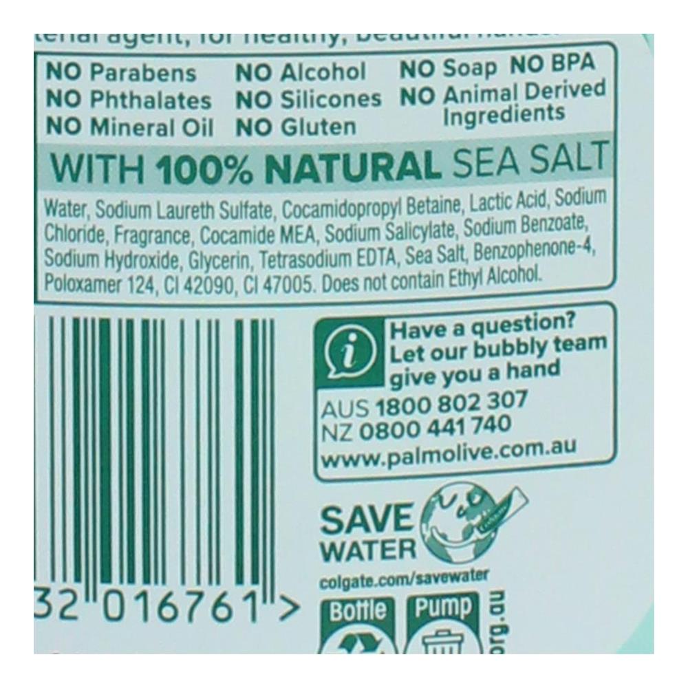 Palmolive Liquid Handwash Pump Antibacterial Sea Minerals 250ml (6 Pack)
