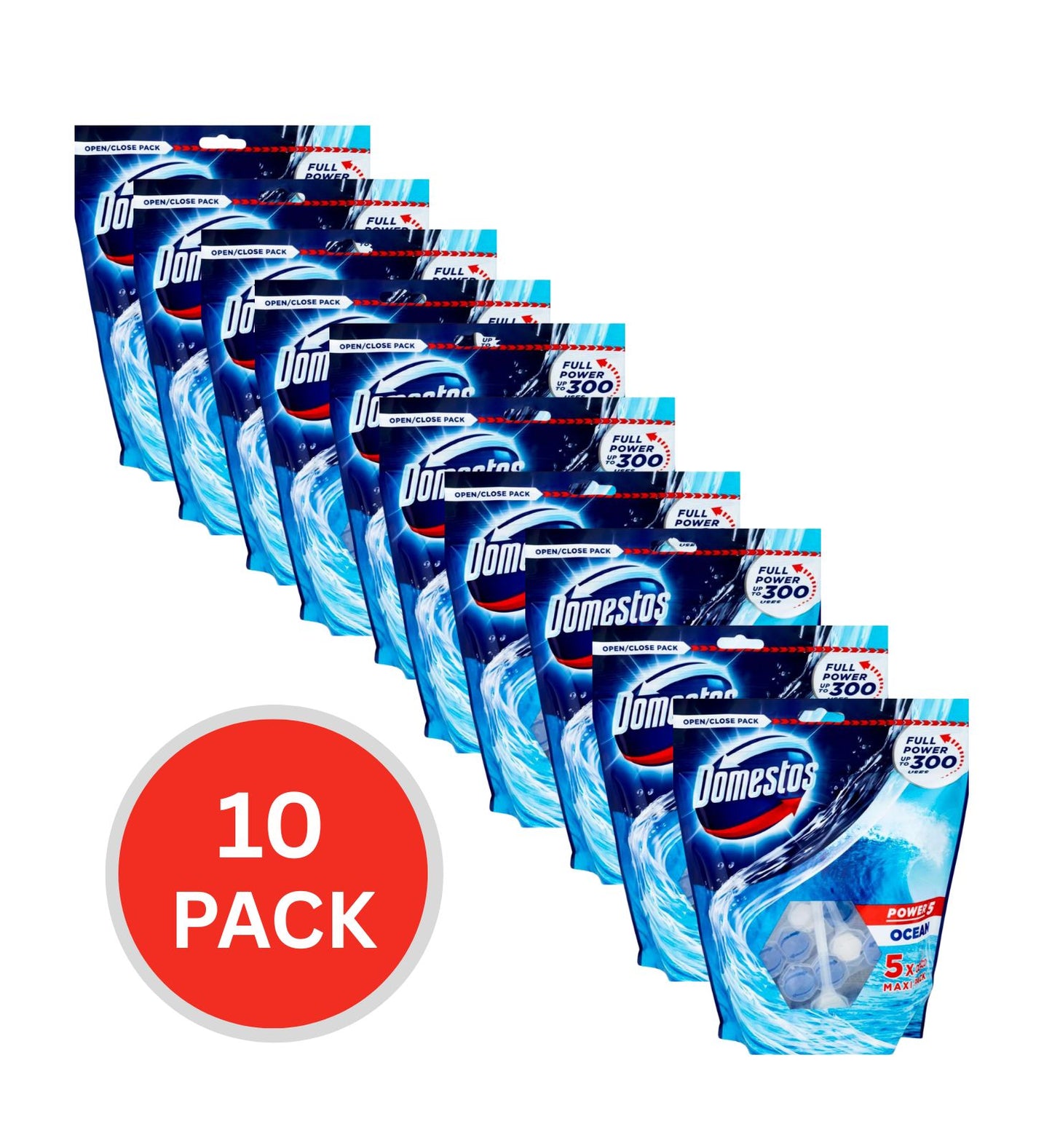 Domestos 55g Toilet Cleaner Cage Power 5 Ocean 10 x 5Pk (50 Pack)