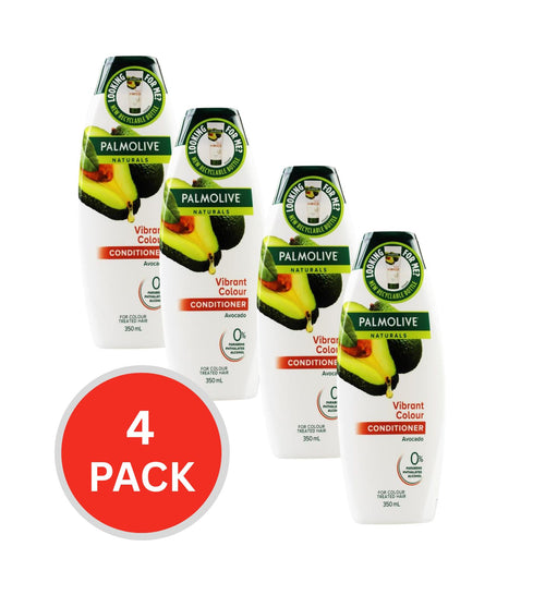 Palmolive Naturals Conditioner Vibrant Colour Avocado 350ml (4 Pack)