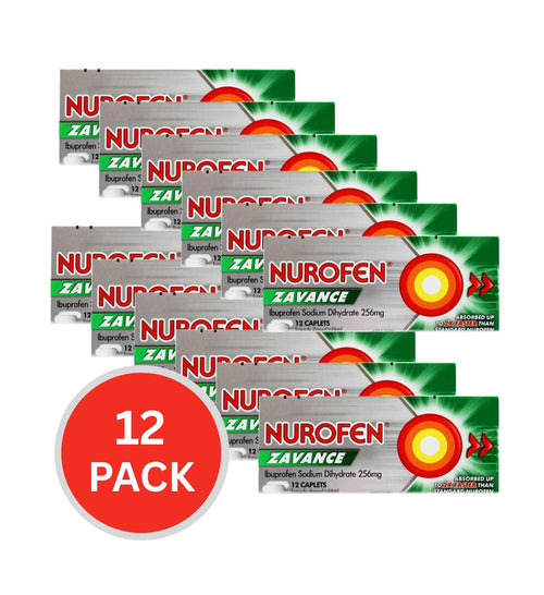 Nurofen Zavance Caplets 12 x 12Pk (144 Tablets)