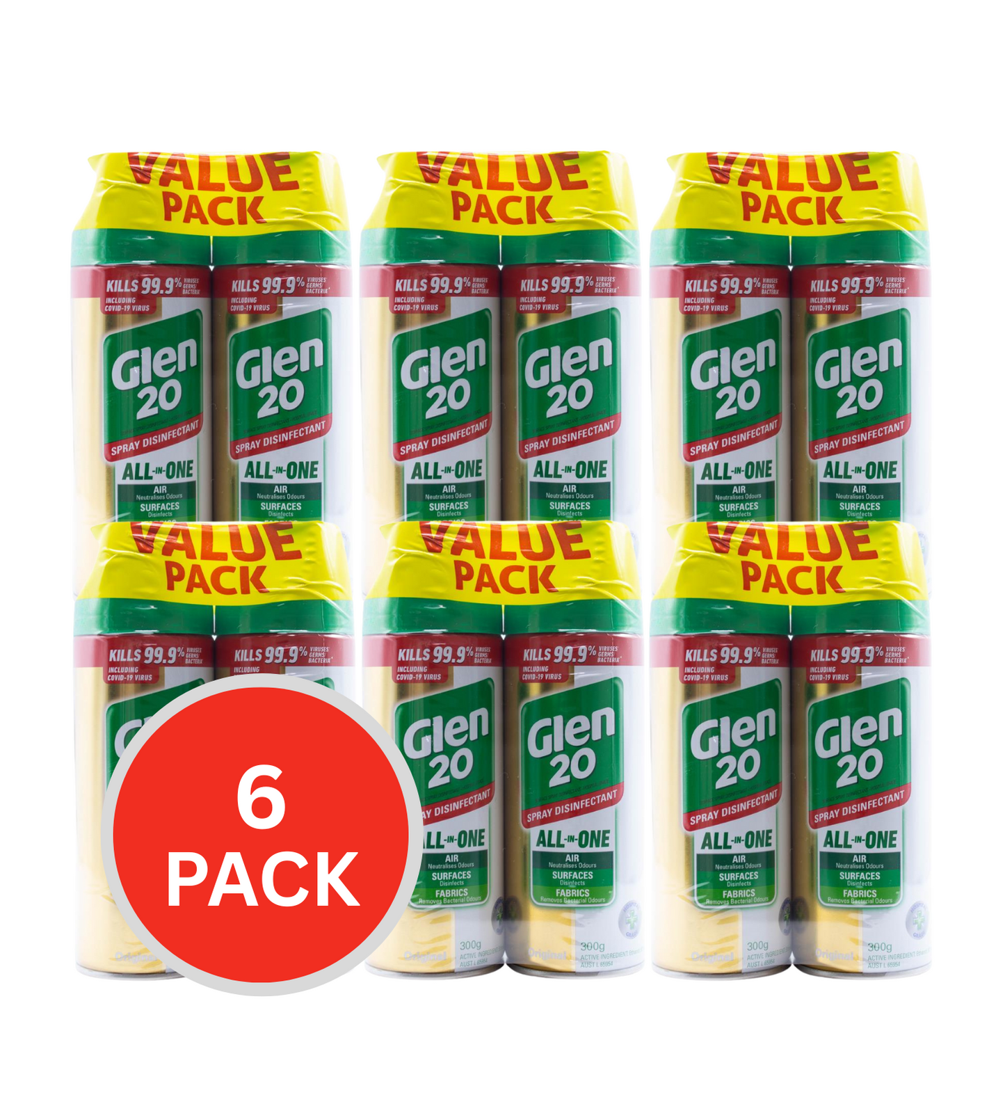 Glen 20 Pk2 X 300g Disinfectant Spray All In One Value Pack Original (Value Pack 12)