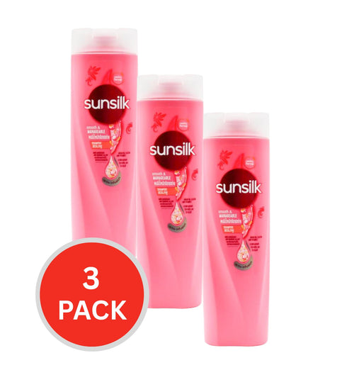Sunsilk 300ml Shampoo Manageable Argan Oil Elastin And Vitamin C (3x Pack)