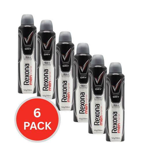 Rexona Antiperspirant Men 48h Dry 145g / 250ml (6 Pack)